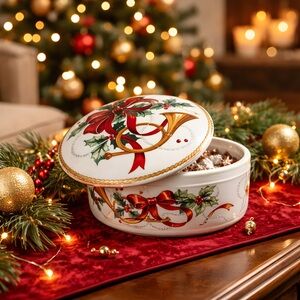 Vintage Mikasa Holiday Bone China Dish